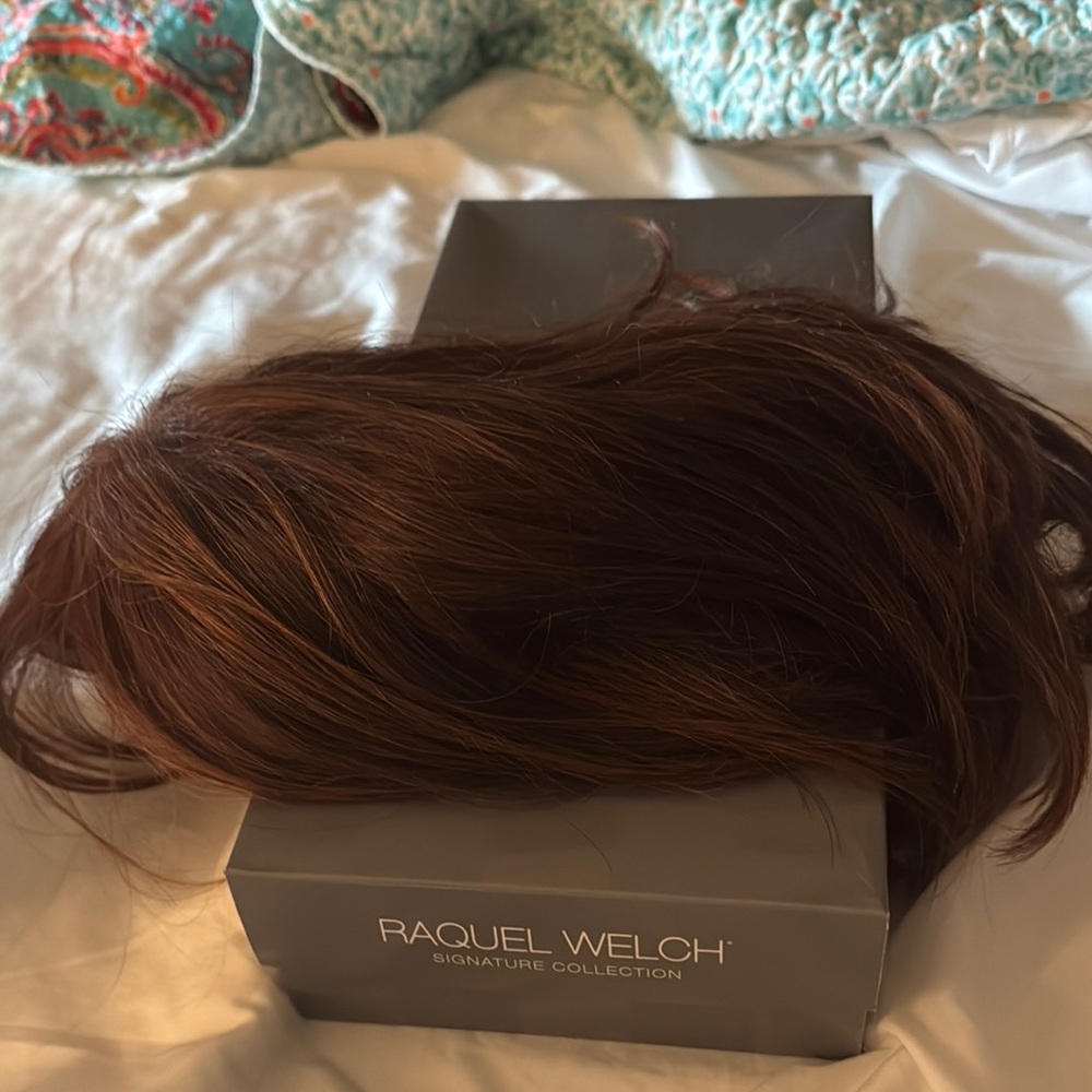 Brown Layered Wig with Sleek Texture